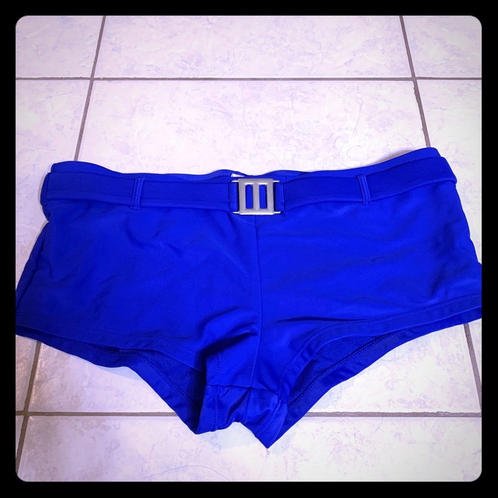 Blue boy short bikini bottom